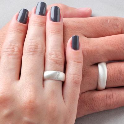 Confecção Aliança de Prata Anatômica - 41224