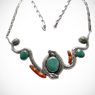 Gargantilha de Prata Serpente - 42067