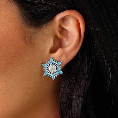 Brinco de Prata com Zircônias - 42302