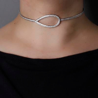 Gargantilha Aro de Prata com Zircônia - 42324