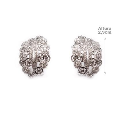 Brinco de Prata com Zircônia