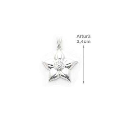Pingente de Prata Flor - 4344