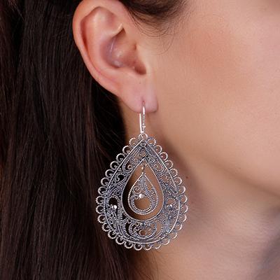 Brinco de Prata Vazado - 44439