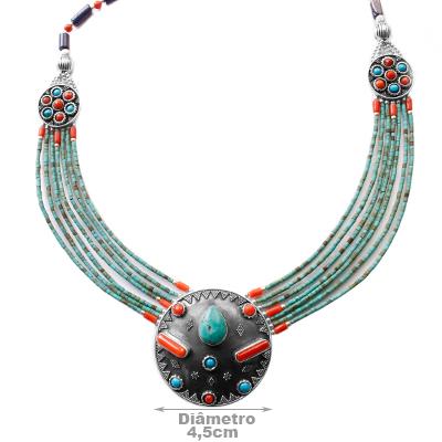 Gargantilha de Prata com Pedras - 44687