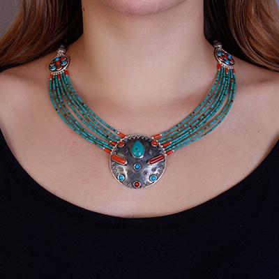 Gargantilha de Prata com Pedras - 44687