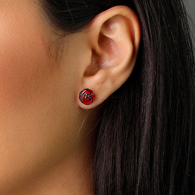 Brinco de Prata Rosa.