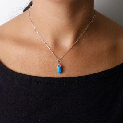 Pingente de Prata com Turquesa