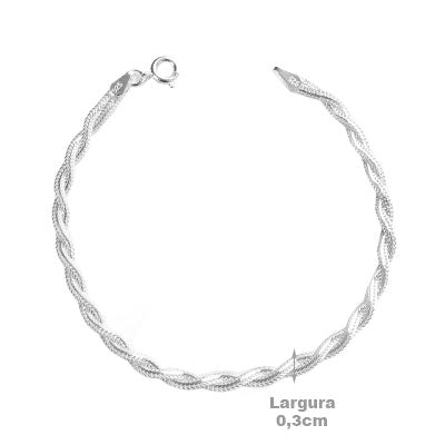 Pulseira de Prata Trabalhada - 46102