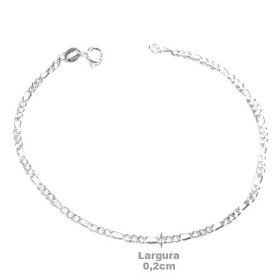 Pulseira de Prata em Elos