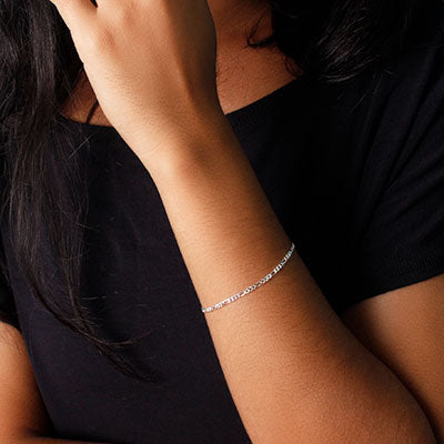 Pulseira de Prata em Elos