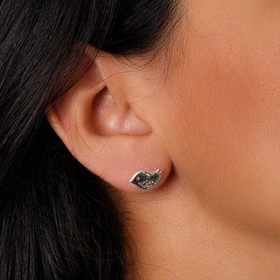 Brinco de Prata Pássaro