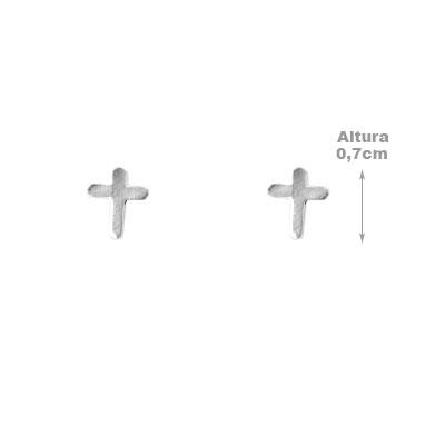 Brinco de Prata Cruz