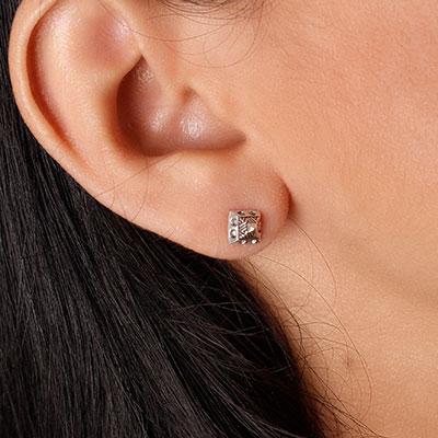 Brinco de Prata Piramide