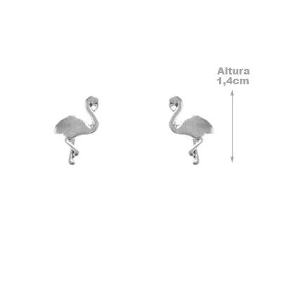 Brinco de Prata Flamingo 