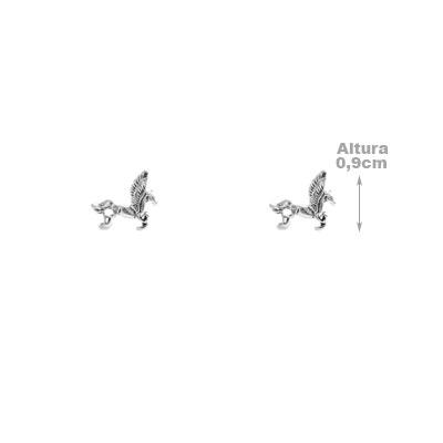 Brinco de Prata Cavalo Alado.