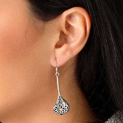 Brinco de Prata Vazado.