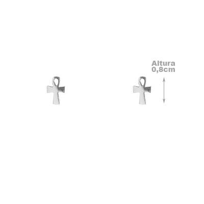 Brinco de Prata Cruz Egípcia