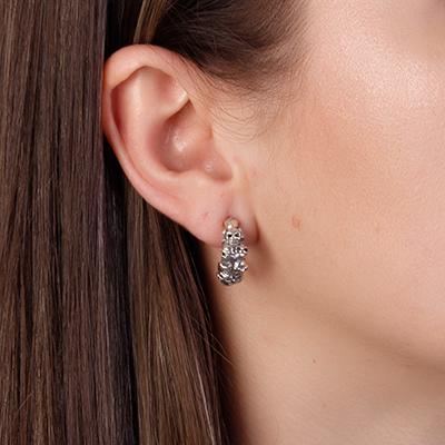 Argola de Prata com Caveira