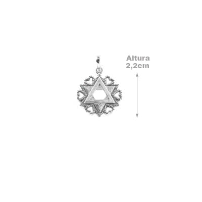 Pingente de Prata Estrela de Davi