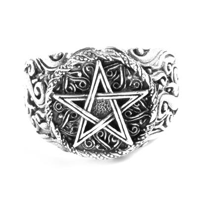 Anel de Prata Pentagrama.