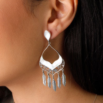 Brinco de Prata com Madrepérola - 49221