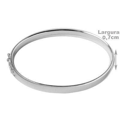 Bracelete de Prata Liso - 51783
