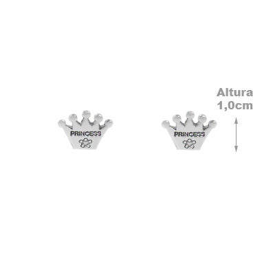 Brinco De Prata Coroa