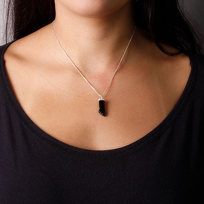 Pingente de Prata Figa com Ônix - 53291