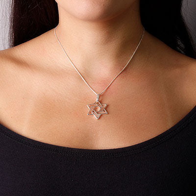 Pingente de Prata Estrela de Davi