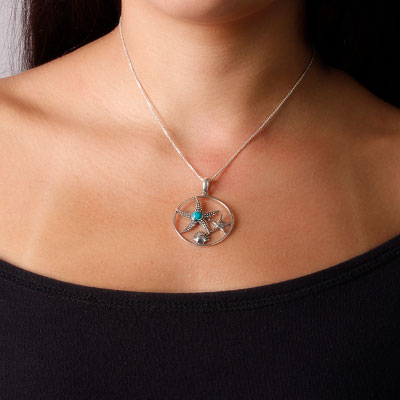 Pingente de Prata Estrela do Mar