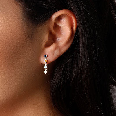 Brinco de Prata com Zircônia