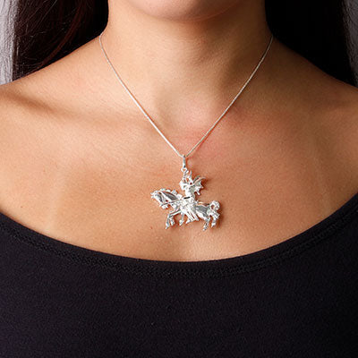 Pingente de Prata São Jorge