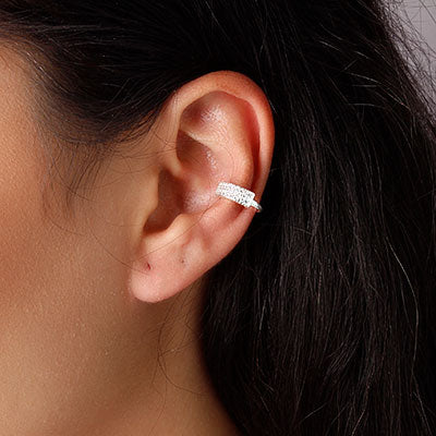 Piercing de Prata Pressão para Orelha