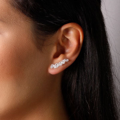 Brinco de Prata Contorno de Orelha (Ear Cuff)