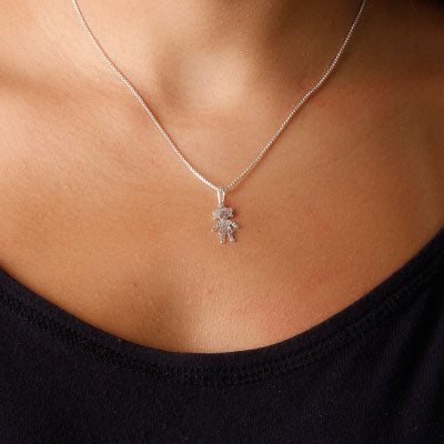 Pingente de Prata Menina