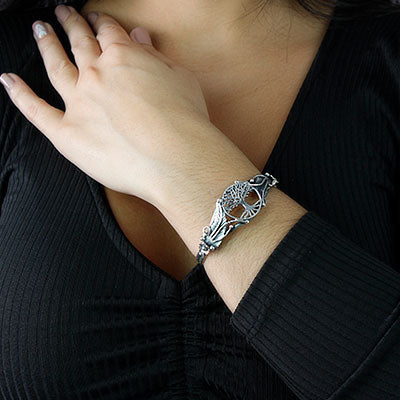 Bracelete de Prata Árvore da Vida