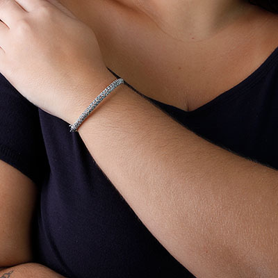 Bracelete de Prata com Marcassita