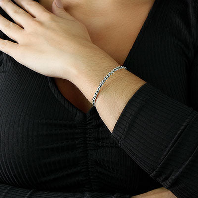 Bracelete de Prata com Marcassita