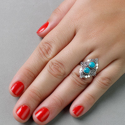 Anel de Prata com Turquesa