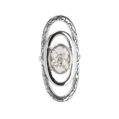Anel de Prata com Cristal