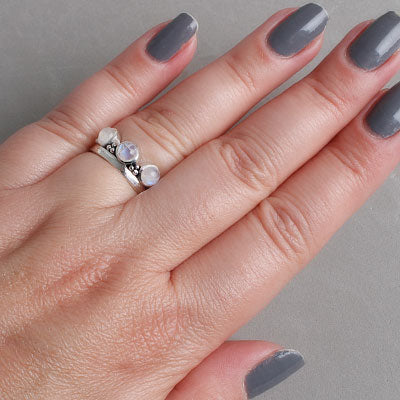 Anel de Prata Pedra da Lua