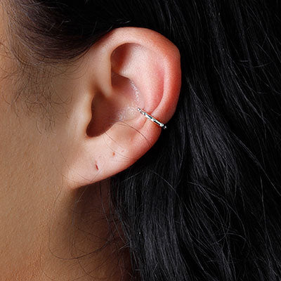 Piercing de Prata Pressão para Orelha