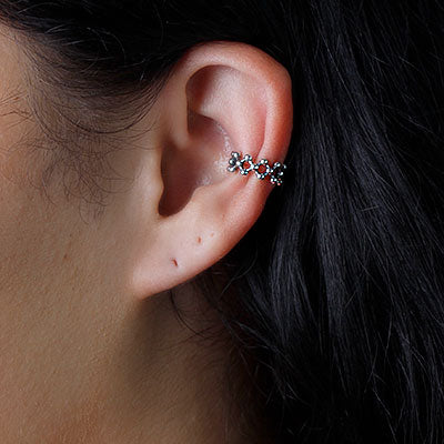 Piercing de Prata Pressão para Orelha - 54038