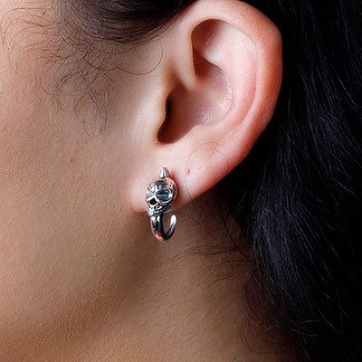 Argola de Prata Caveira