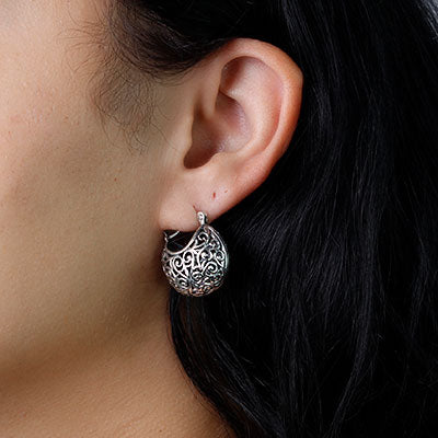 Argola de Prata Trabalhada