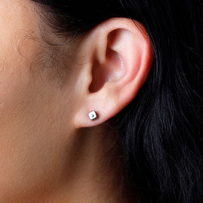 Brinco de Prata Cubo - 54054