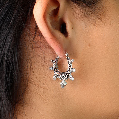 Argola de Prata Caveira