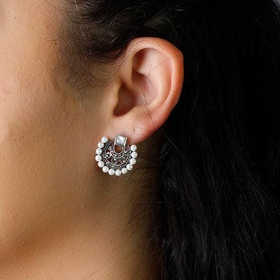 Brinco de Prata com Pérolas