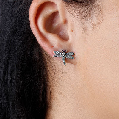 Brinco de Prata Libélula