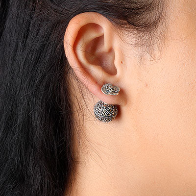 Brinco de Prata com Marcassita